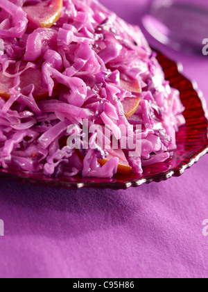 Honey braised red cabbage salad Stock Photo