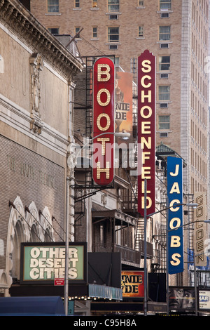 Broadway Theatre Marquee signs, W 45th St., NYC Stock Photo: 48210080 ...