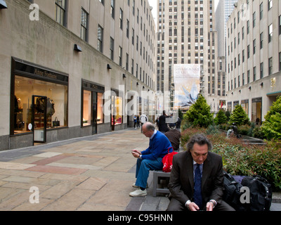 Channel Garden Shops, Holiday Season, Rockefeller Center, NYC Stock Photo