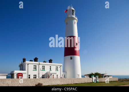 England, Dorset, Weymouth, Portland Bill Lighthouse Stock Photo