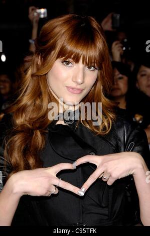 Bella Thorne at arrivals for The Twilight Saga: Breaking Dawn - Part 1 Premiere, Nokia Theatre at L.A. LIVE, Los Angeles, CA November 14, 2011. Photo By: Michael Germana/Everett Collection Stock Photo