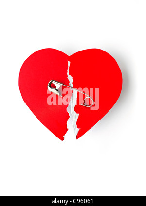 Mending a broken heart  conceptual image. Stock Photo