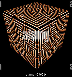 Maze  computer artwork. Stock Photo