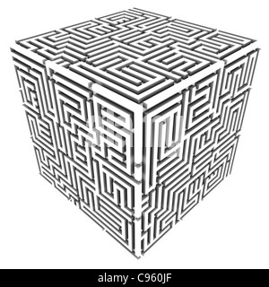 Maze  computer artwork. Stock Photo