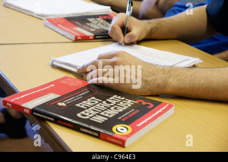 Foreign students studying for their First Certificate in English (FCE) England, UK (c) Marc Jackson Stock Photo
