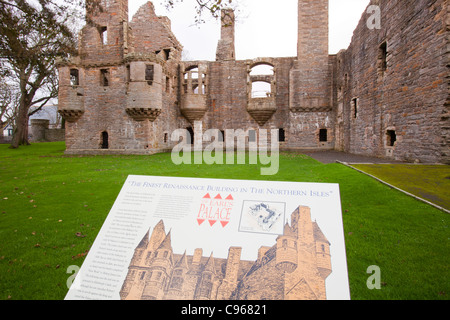 The Earls Palace in Kirkwall, Orkney, UK, was built in 1606 and is the finest Renaissance building in the northern Isles. The Earls Palace in Kirkwall, Orkney, UK, was built in 1606 and is the finest Renaissance building in the northern Isles.