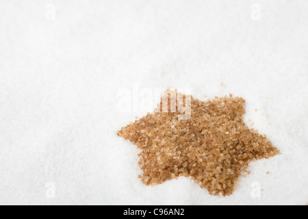 poinsettia made of suagr crystals in white sugar Stock Photo