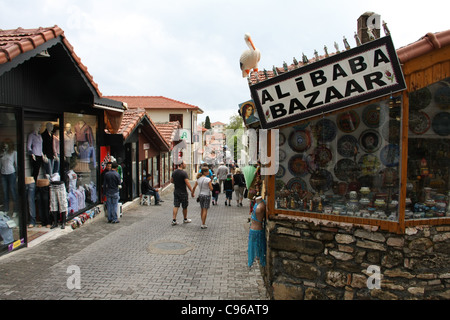 Street in Side in Turkey Stock Photo