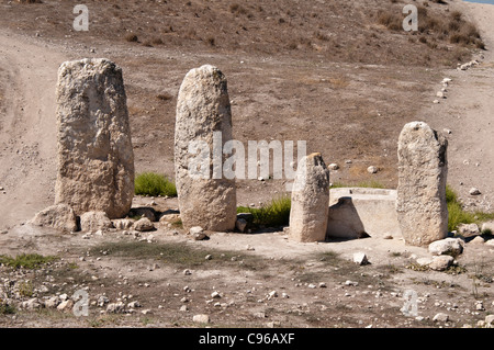 Tel- Gezer,Canaanite ,Bilblical city,Israel National Park,south of Jerusalem ,cultic ,Salomonic remains,Tribe of Ephraim Stock Photo