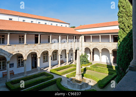 Guimaraes City-Hall in the former Santa Clara nunnery building. Guimaraes, Portugal. Included in the Unesco World Heritage area. Stock Photo