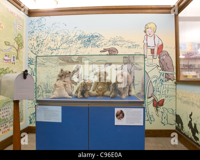 Winnie-the-Pooh Display, Children's Library, New York Public Library, NYC Stock Photo