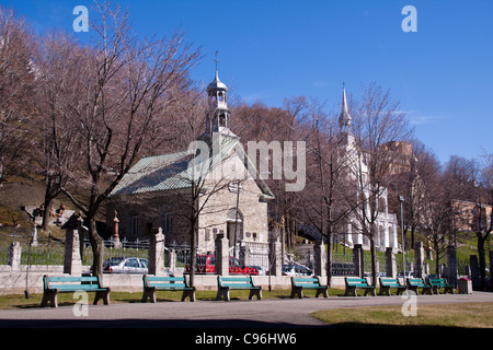 Chapels at Sainte-Anne de Beaupré Basilica on the shores of the St. Lawrence River, 20 miles above Quebec City in Quebec, Canada. Stock Photo