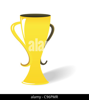 Realistic illustration of prize gold cup Stock Photo