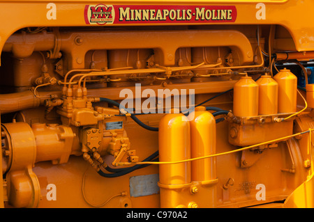 A Minneapolis-Moline GBD diesel tractor engine Stock Photo