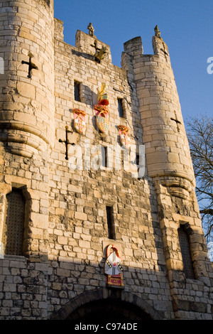 Micklegate bar in York,England, Great Britain, southern entrance to the city of York Stock Photo