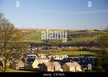 lancashire landscape around ramsbottom and holcombe in the west pennine hills,england Stock Photo