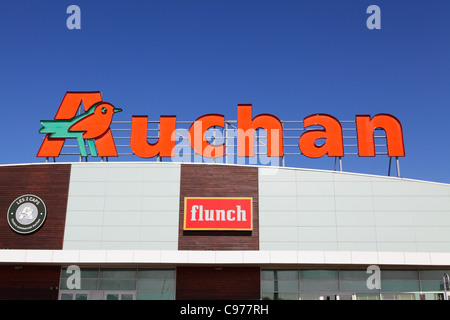 Auchan Supermarket Sign Coquelles Calais France Stock Photo