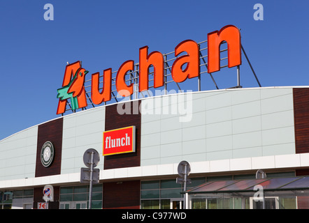 Auchan Supermarket Sign Coquelles Calais France Stock Photo