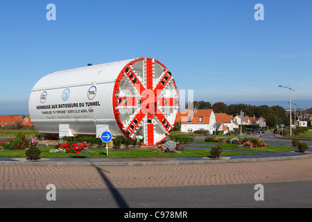 Channel tunnel drill Coquelles Calais France Stock Photo