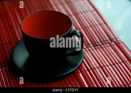 Red and Black Stylish Coffee Cup Stock Photo