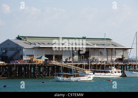 Stokes Hill Wharf in the Wharf Precinct of Darwin, Northern Territory, Australia Stock Photo