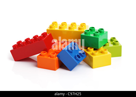 Building blocks on a white background Stock Photo