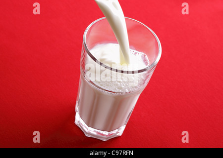 Pouring milk Stock Photo