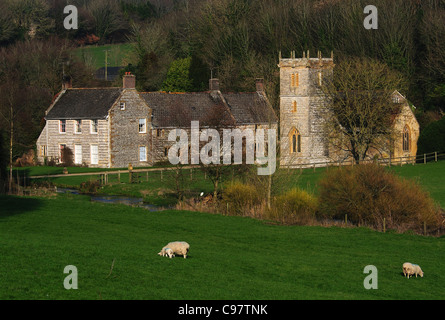 The hamlet of Nether Cerne, Dorset, UK March 2011 Stock Photo
