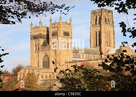 Durham cathedral from the south west, England UK Stock Photo