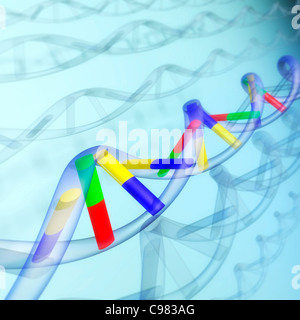 DNA sequence abstract background Stock Photo