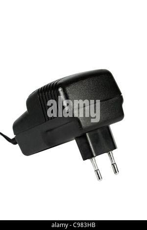 Electric power adapter, isolated on white background Stock Photo
