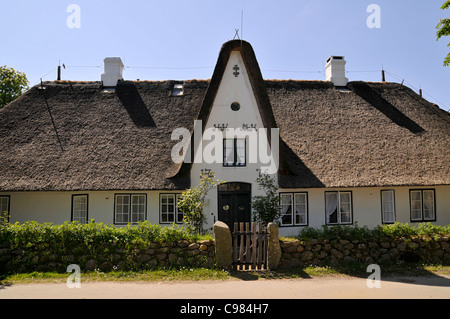 Friesenhaus, thatched roof, Keitum area, Sylt, North Frisian Islands, Schleswig Holstein, Germany, Europe Stock Photo