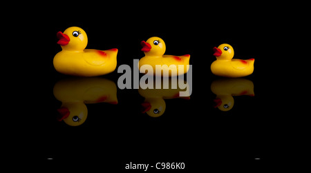Toy Rubber ducks Stock Photo