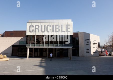 The  Crucible theatre in Tudor Square, Sheffield city centre Stock Photo