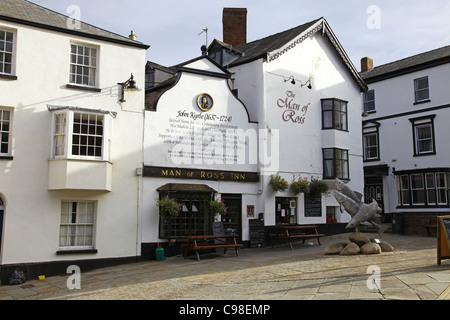 The Man of Ross public house or pub, on Wye Street Ross-On-Wye Herefordshire England UK Stock Photo