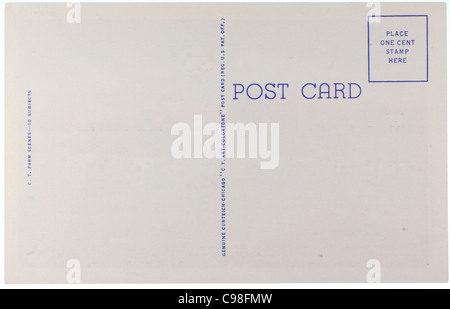 Blank vintage postcard from early-to-mid-1900s with copyspace Stock Photo