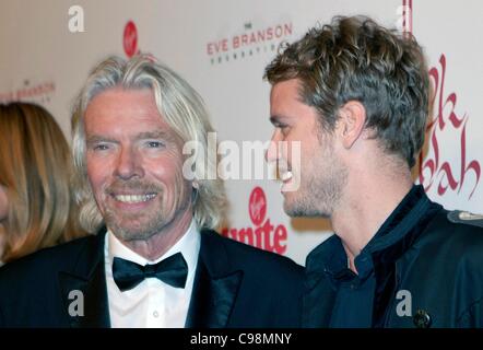 Richard Branson, Sam Branson at arrivals for 5th Annual Rock The Kasbah Fundraiser Supporting Virgin Unite and The Eve Branson Foundation, Boulevard 3, Los Angeles, CA November 16, 2011. Photo By: Emiley Schweich/Everett Collection Stock Photo