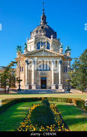 Budapest, Main Entrance of Szechenyi Baths Stock Photo