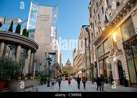 Budapest, View of Jozsef Attila U Street Stock Photo