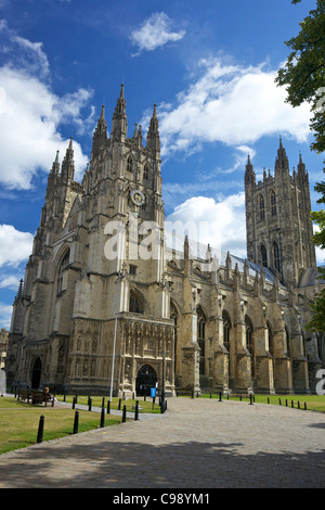 Southwest aspect of Canterbury Cathedral, Canterbury, Kent, England, UK, United Kingdom, GB, Great Britain, British Isles, Stock Photo