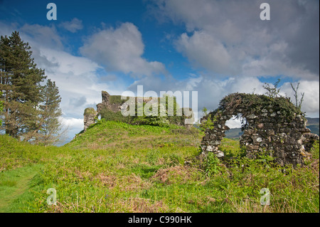 Aros Castle ruins, Isleof Mull, Scotland.  SCO 7729 Stock Photo