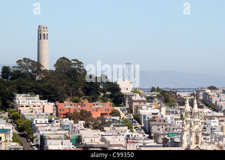 Coit Tower San Francisco California Stock Photo