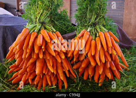 Two bunches of carrots at the market Stock Photo