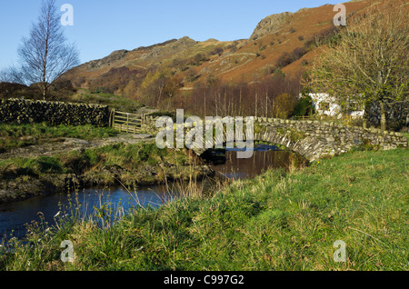 Old stone bridge at Watendlath Stock Photo