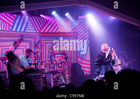 Sia Furler performs on stage at the Wonder Ballroom in Portland, Oregon, USA on 16th August 2011. Stock Photo