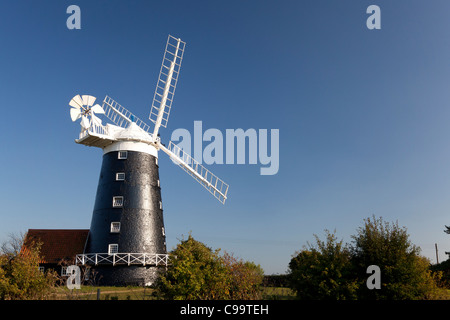 The Tower Windmill (National Trust), Burnham Overy Staithe, Norfolk Stock Photo