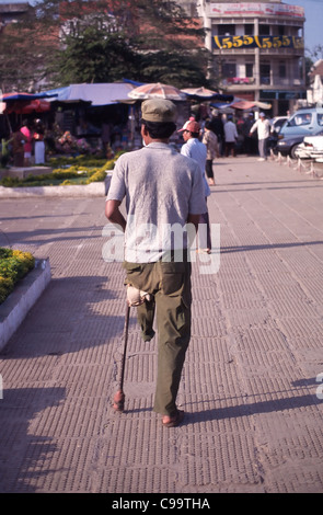 Land mines remain the brutal legacy of years of war in Cambodia. Stock Photo