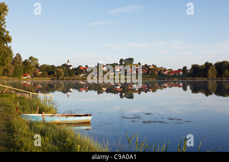 Germany, Bavaria, Upper Bavaria, Pfaffenwinkel region, View of bad bayersoein Stock Photo