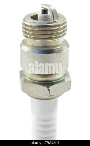 new spark plug isolated on white background Stock Photo