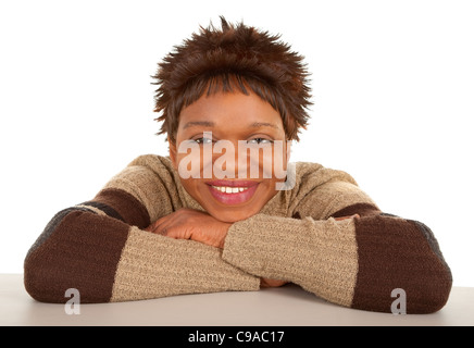 A portrait of a beautiful African American lady. Stock Photo